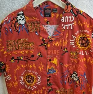 Stranger THINGS Button Front Casual SHIRT 3XL NWT